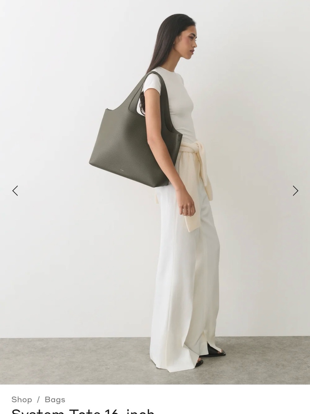 CUYANA System tote and System Zippered bag - Olive Green